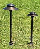 Vista 5 de Estaca de luz para exteriores de 8 pulgadas en acabado negro – Soporte de picos de iluminación, uso universal, materiales de resina, cable lateral