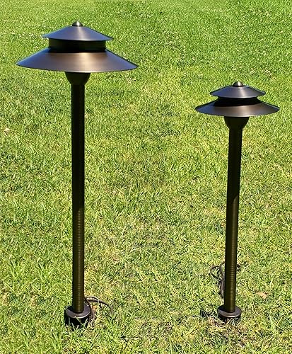 Miniatura 8 de Estaca de luz para exteriores de 8 pulgadas en acabado negro  Soporte de picos de iluminación, uso universal, materiales de resina, cable lateral