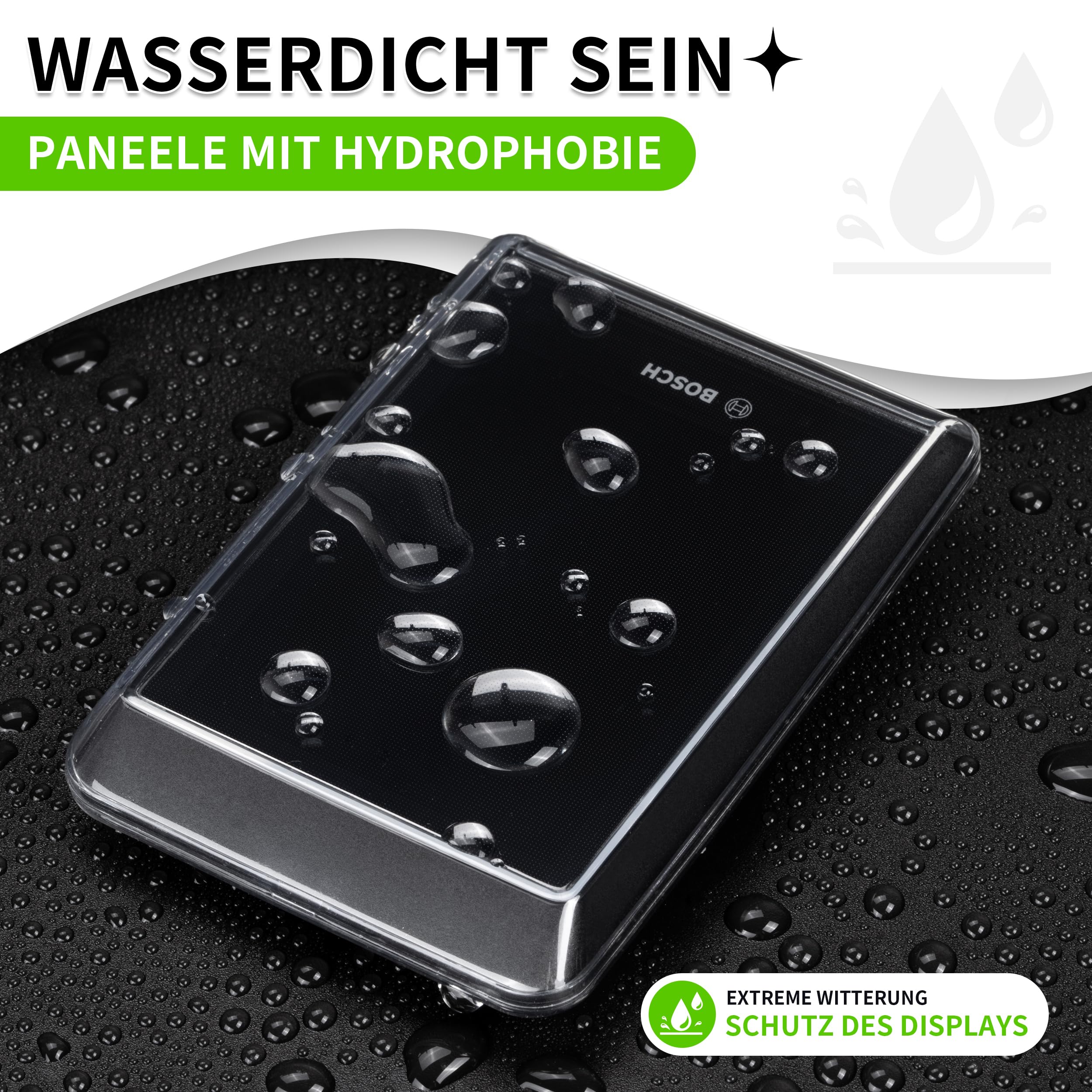 Do Bosch Kiox 500 (BHU3700) pokrowiec ochronny na wyświetlacz z kieszenią neoprenową | ochrona wyświetlacza roweru elektrycznego | przezroczysty i wodoszczelny | ochrona przed uderzeniami i