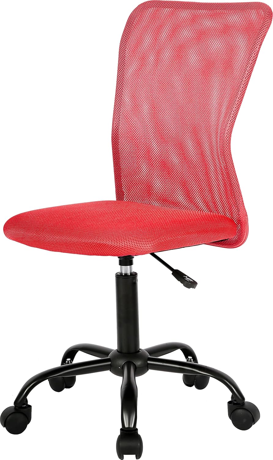 Ergonomic Office Chair Cheap Desk Chair Mesh Computer Chair Back Support Modern Executive Mid Back Rolling Swivel Chair for Women, Men (Red), 21.26 x 16.54 x 40.55 inches