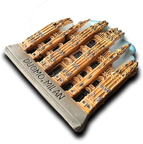 Miniatura 4 de 3D Duomo Milan Cathedral Imán de nevera,Fontana di Trevi Travel Sticker Souvenir,Catedral de Milán Italia Decoración Europea para el hogar y la