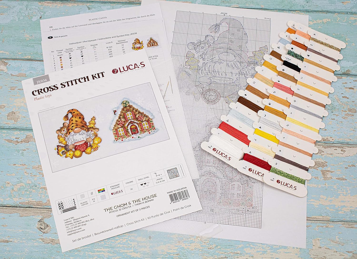 The Gnom & The House JK036L Counted Cross-Stitch Kit