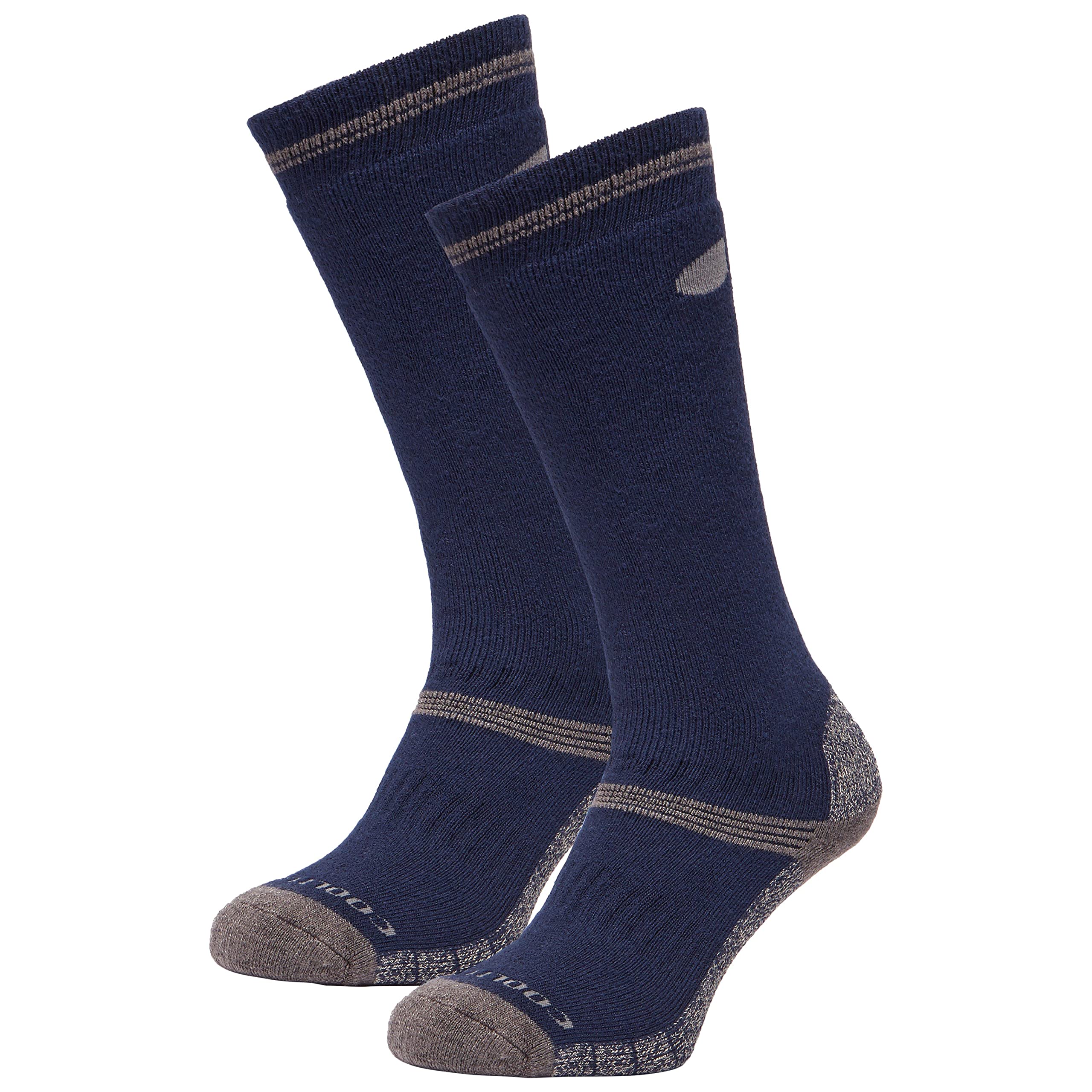 Peter Storm COOLMAX Midweight Hiking Socks, Moisture Wicking, Blister-Free Comfort, 2 Pack (UK, Alpha, L, Regular, Regular, Navy)