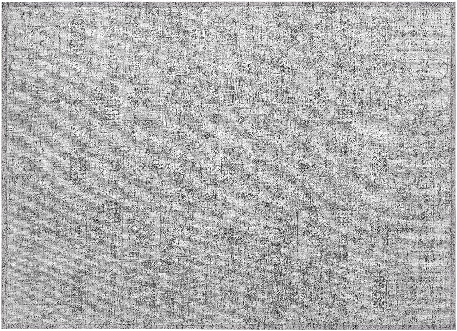 Addison Rugs Chantille ACN611 Gray 1'8" x 2'6" Indoor Outdoor Area Rug, Easy Clean, Machine Washable, Non Shedding, Bedroom, Living Room, Dining Room, Kitchen, Patio Rug