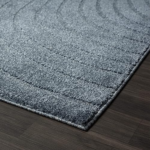 Miniatura 6 de LUXE WEAVERS Alfombra moderna geométrica ondulada azul 9x12