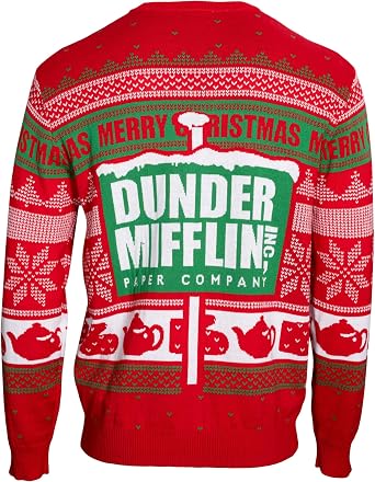 Ripple Junction The Office Dunder Mifflin Paper Company Merry Snow Ugly Chritsmas Sweater