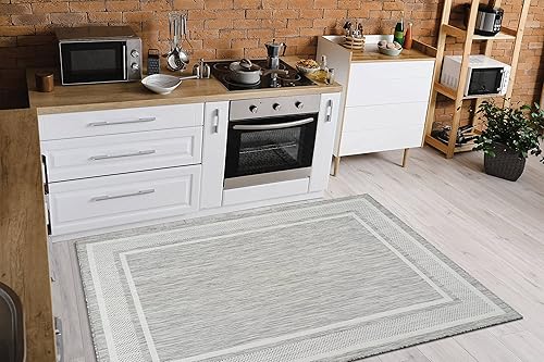 Vista 271 de Adiva Rugs - Alfombra para interior y exterior, tapete fácil de limpiar, resistente a la intemperie y las manchas, para comedor, patio, terraza