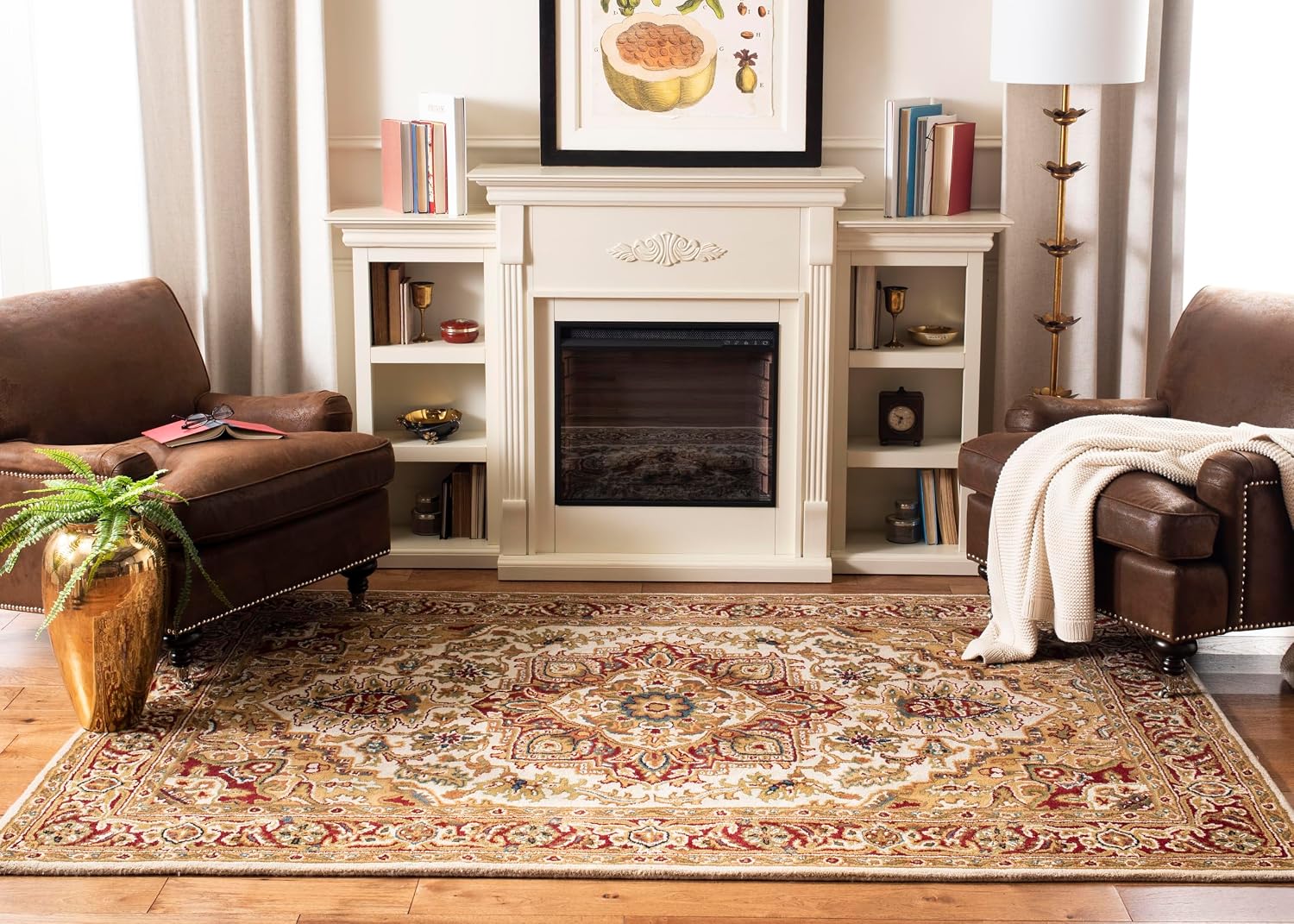 SAFAVIEH Classic Collection Runner Rug - 2'3" x 14', Red & Navy, Handmade Traditional Oriental Wool, Ideal for High Traffic Areas in Living Room, Bedroom (CL763B)