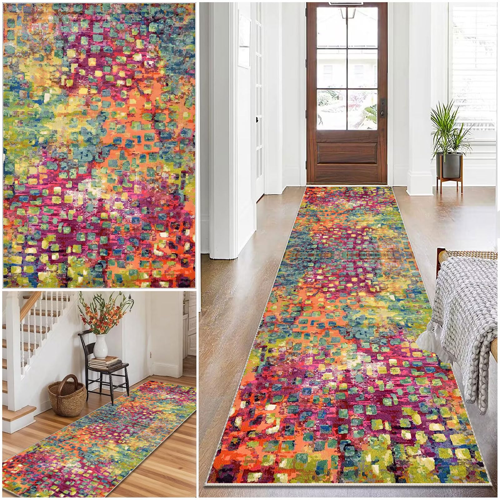 Carpet Runner for hallways Kitchen Runners Non Slip Washable Hallway Runner Long Hall Runner Kitchen Mats Rug Runners for Hallways Bedside Rugs for Bedrooms Entrance Laundry Bedroom 50 x 500 cm — image 1