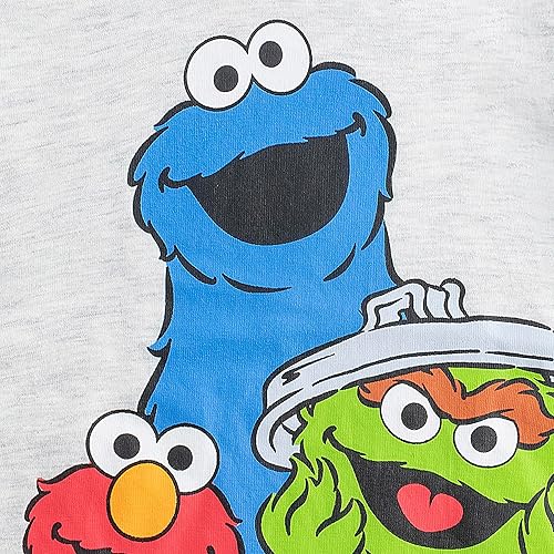 Miniatura 4 de Sesame Street Conjunto de camiseta y jogger para niños pequeños y niños pequeños - AzulGris