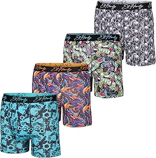 Mens Boxer Briefs 4 Pack, Soft Fabric Underwear, Pull On Closure, Machine Washable Comfortable Stretch Boxers