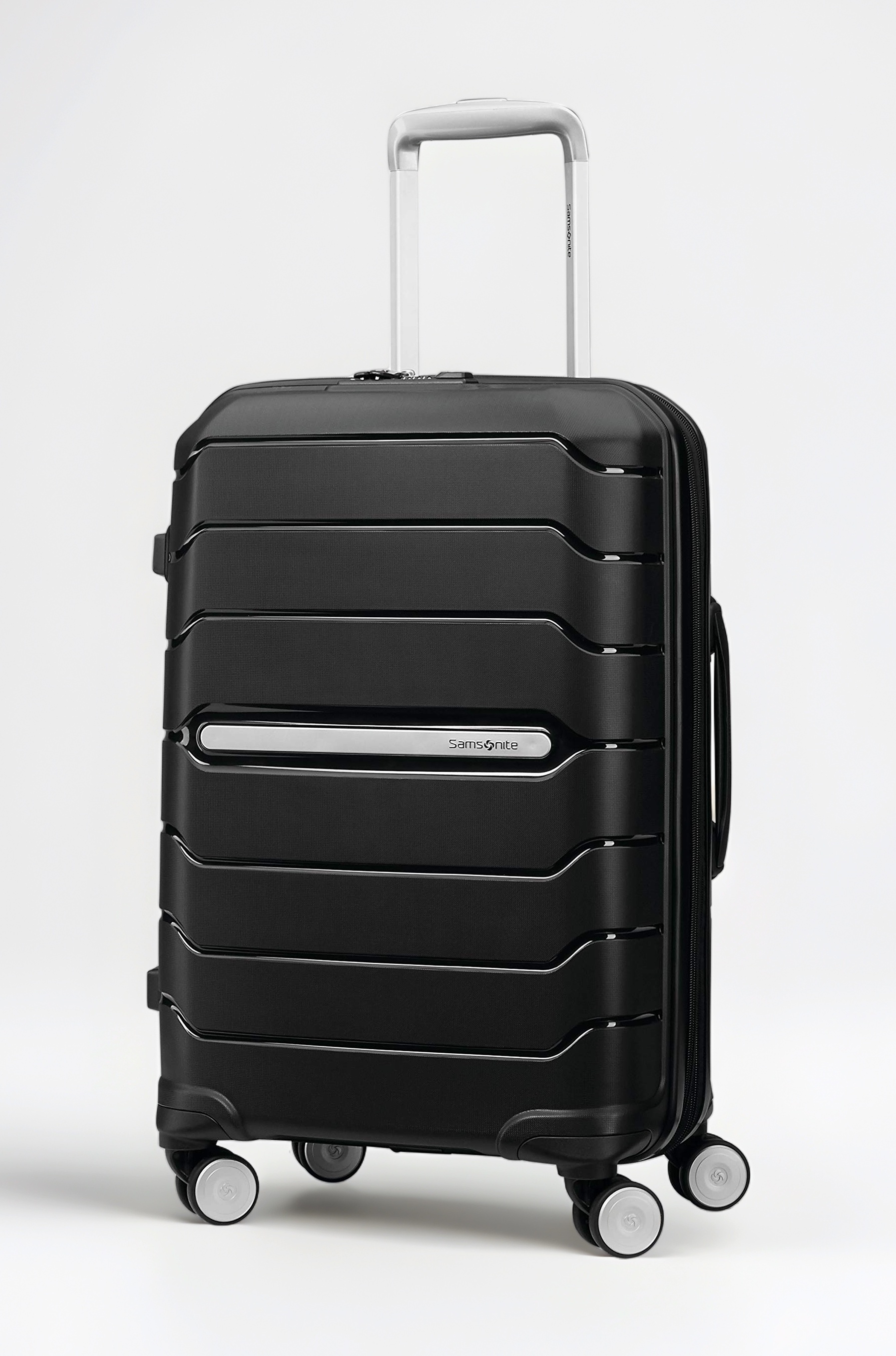 Freeform Hardside Expandable with Double Spinner Wheels, Black, Cabin-Small 55cm