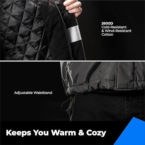 Miniatura 4 de toolant Chaquetas de seguridad reflectantes para hombre, impermeables, aisladas, ideales para el trabajo, la construcción, actividades al aire libre
