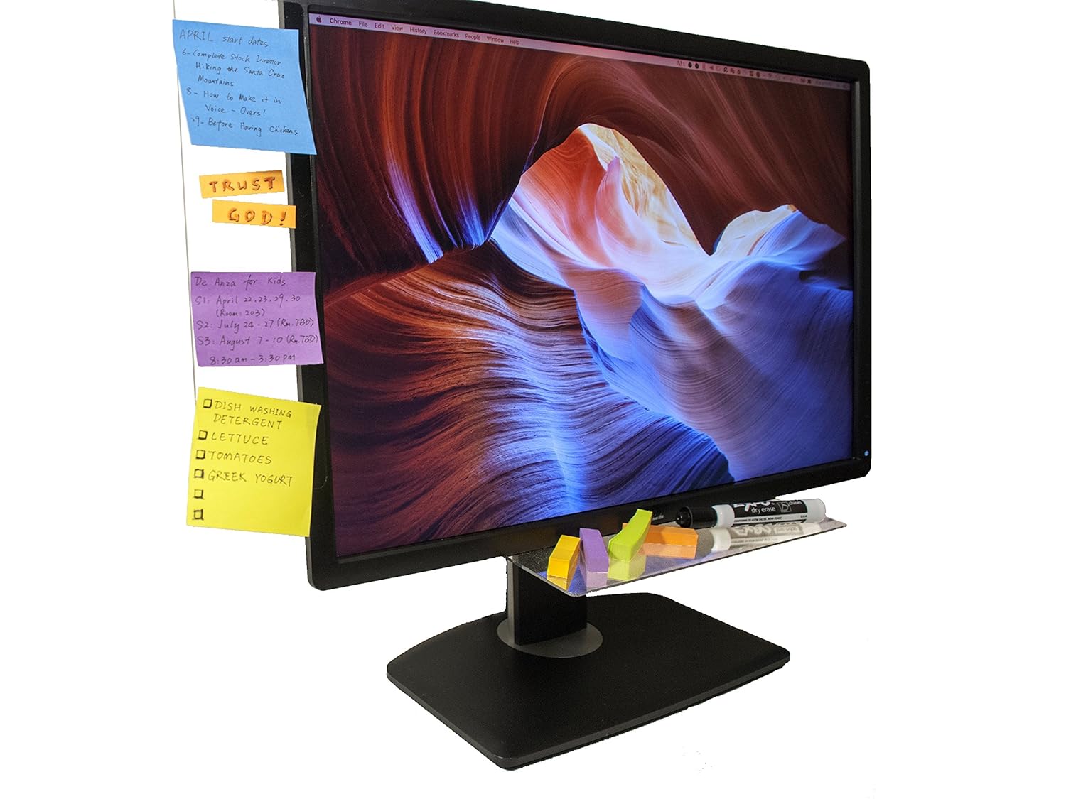 Foster Monitor Sticky Notes Holder, Memo Board, Message Pad (1 Piece