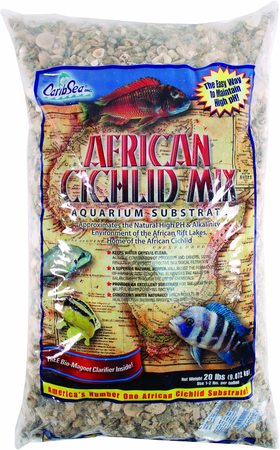 CaribSea Aquatics African Cichlid Mix Sand, 20-Pound, Rift Lake Authentic