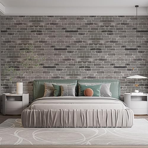 Miniatura 5 de IZODEKOR Paneles de pared 3D efecto ladrillo, revestimiento, aspecto de piedra, revestimiento de espuma de poliestireno para sala de estar, cocina,