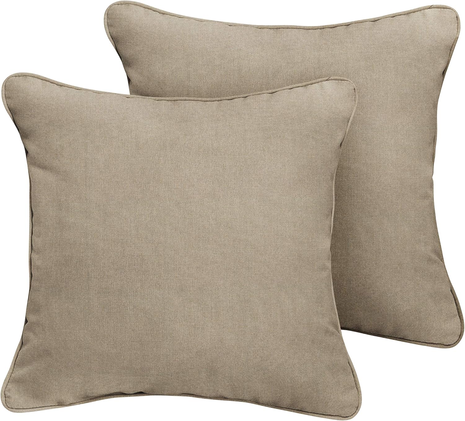 Sorra Home x Sunbrella - Canvas Taupe Outdoor Pillow Set