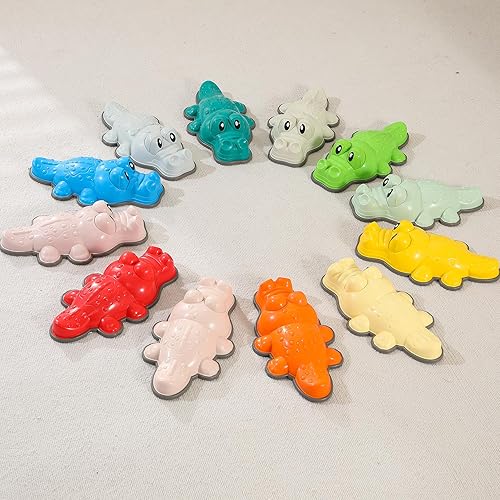 Cocodrilo Balance Stepping Stones Antideslizante Equilibrio de plástico Piedras de río Promover las habilidades de coordinación de los niños