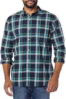 Men's Long-Sleeve Slim-Fit Stretch Poplin Shirt