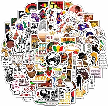 Amazon.com: BulbaCraft 100Pcs Black History Stickers for Kids & Adults ...