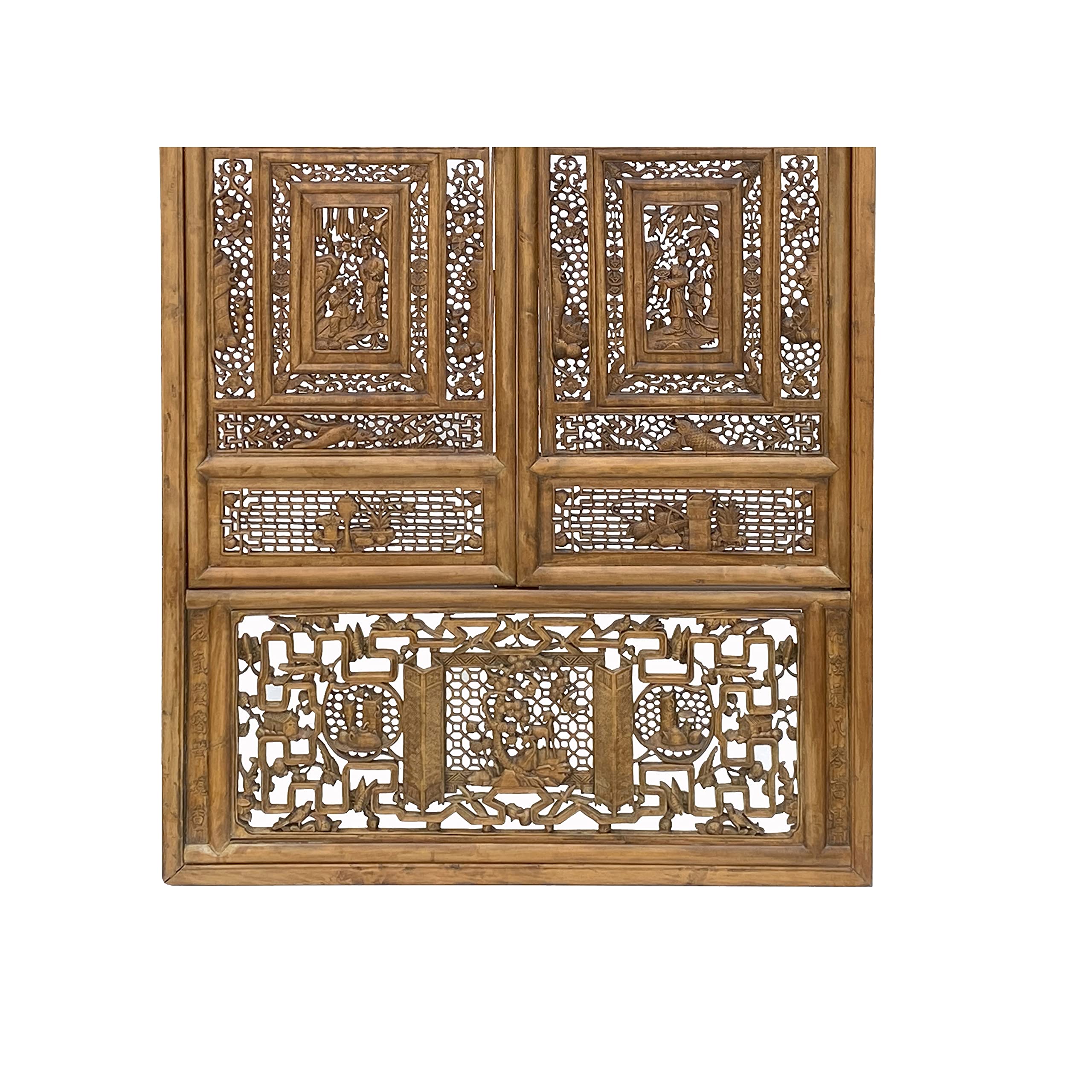 Amazon.com - Chinese Vintage Wood Oriental Carving Wall Panel