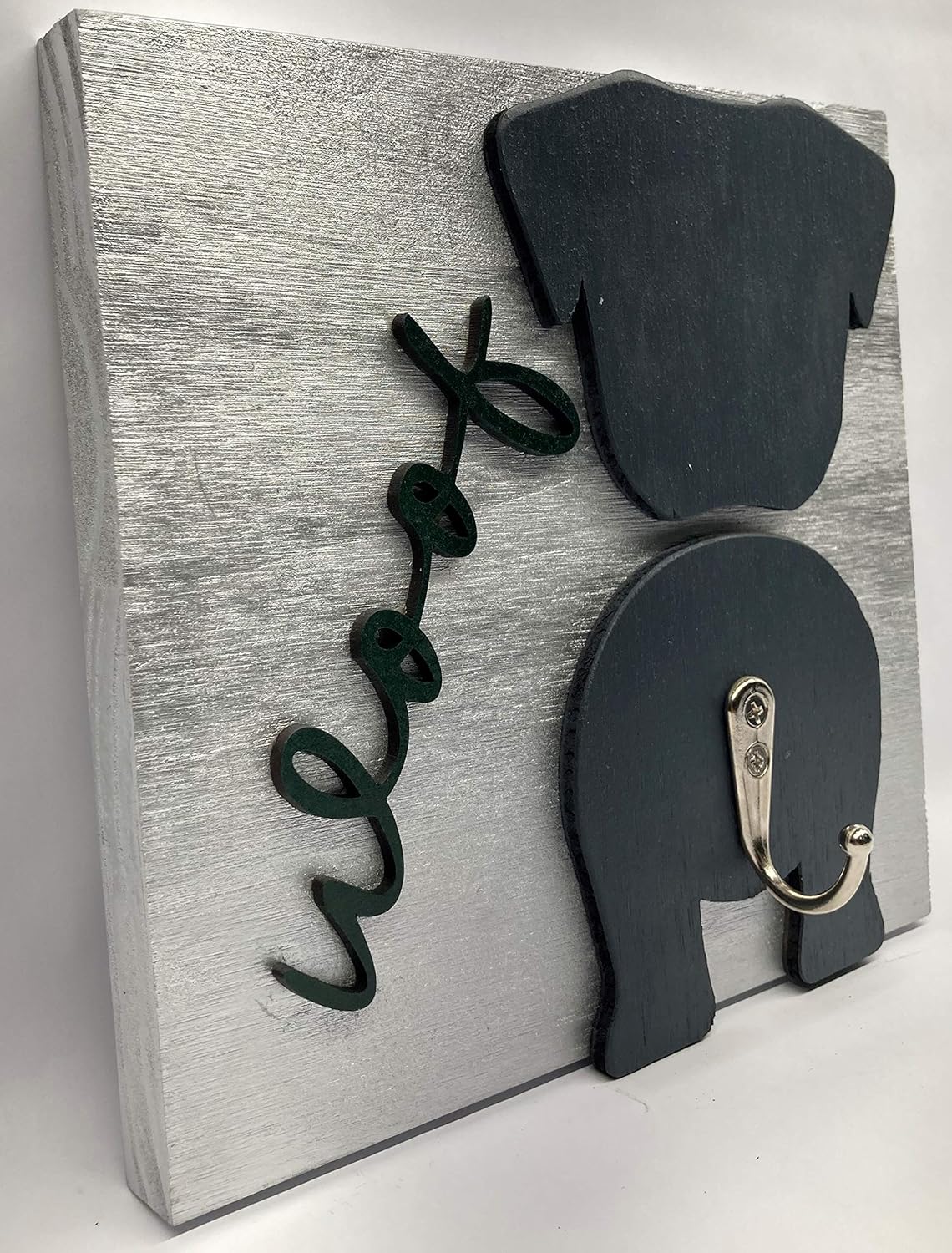 Dog Leash Holder for Wall - Pug, Custom Pet Leash Hanger, Dog Leash Holder, Gift for Pet and Pet Lovers