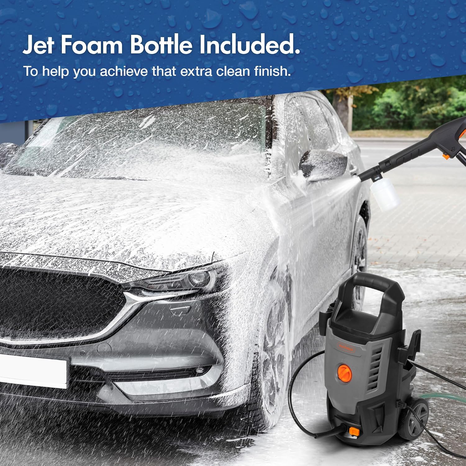 Pressure Washer 1600W – Portable Power Washer for Patio, Car (8100104) thumbnail 5