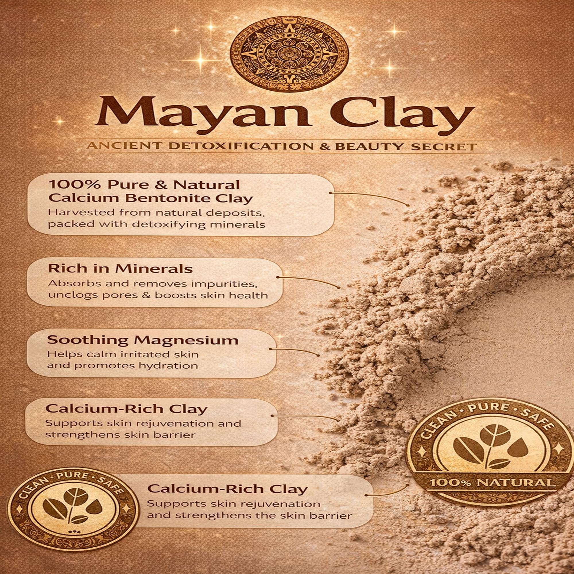 Maya Secret Indian Healing Clay maseczka do twarzy i leczenia ciała, oryginalny produkt w 100% naturalny bentonit (1 funt)