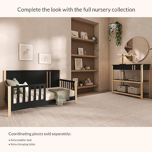 Miniatura 6 de Evolur Dream On Me Soho - Cama infantil en negro mate vintage, certificado JPMA y Greenguard Gold, fabricada con madera de pino sostenible de Nueva