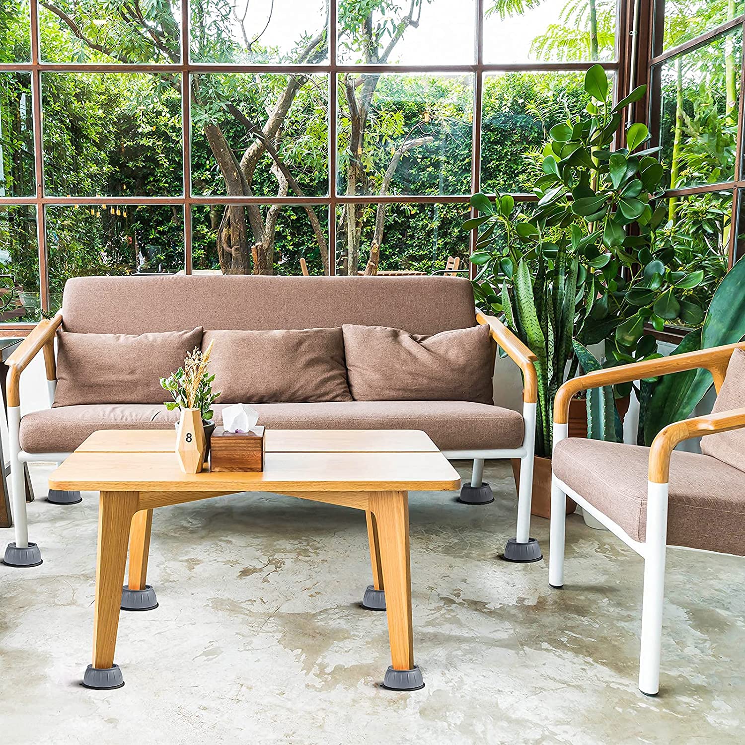 Wosta Anti Vibration Washer Dryer Pads with Suction Cup Feet, Fridge Washing Machine Leveling Feet Anti Walk Pads Shock Absorber Furniture Lifting Base(4 Piece). 2