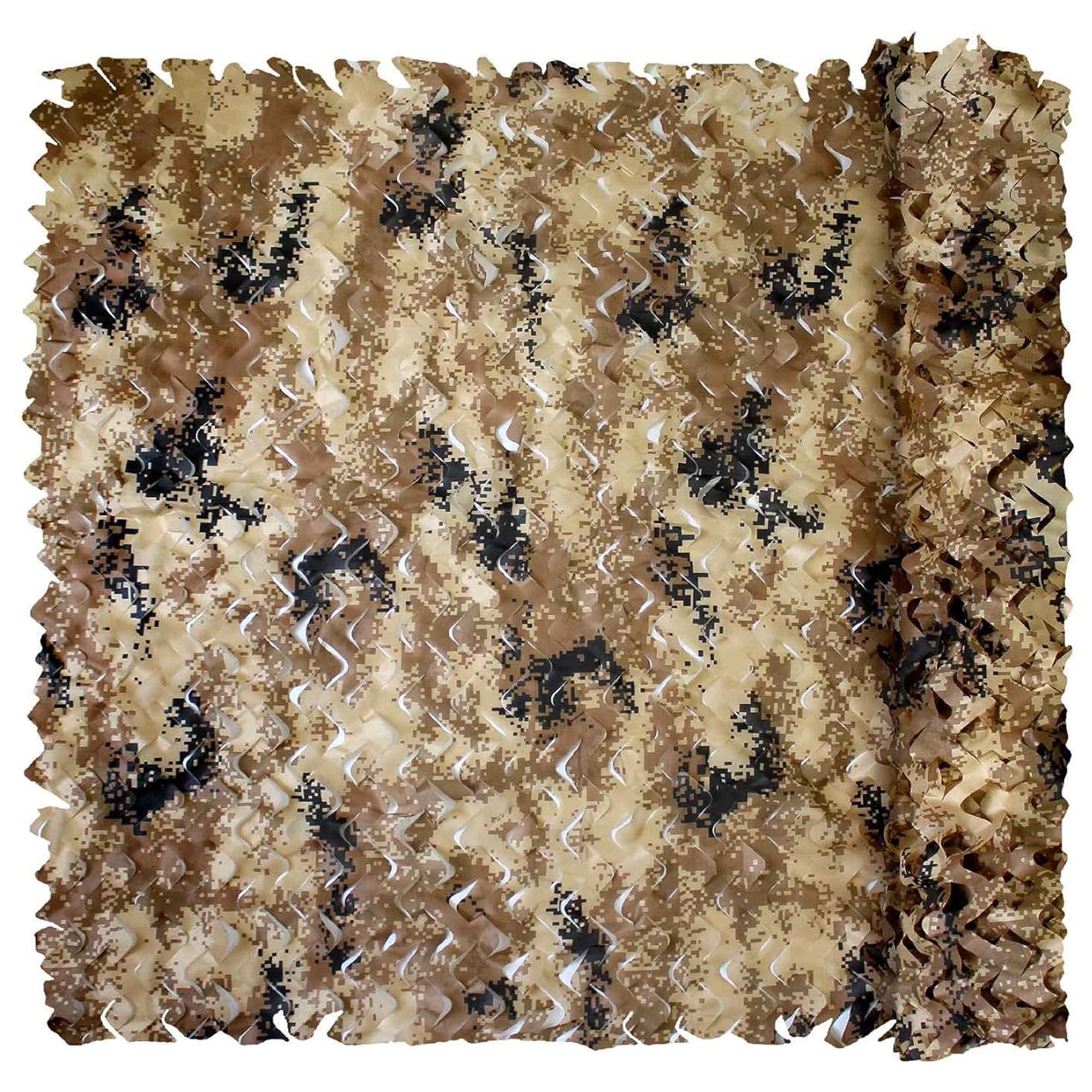 Raisco 5X10 Feet Semi-Desert Hunting Blind Camo Net Camouflage Nets Military Surplus for Shooting, Party Decoration, Photograph, Vahicle Cover, Sunshade Semi-Desert Color Combination