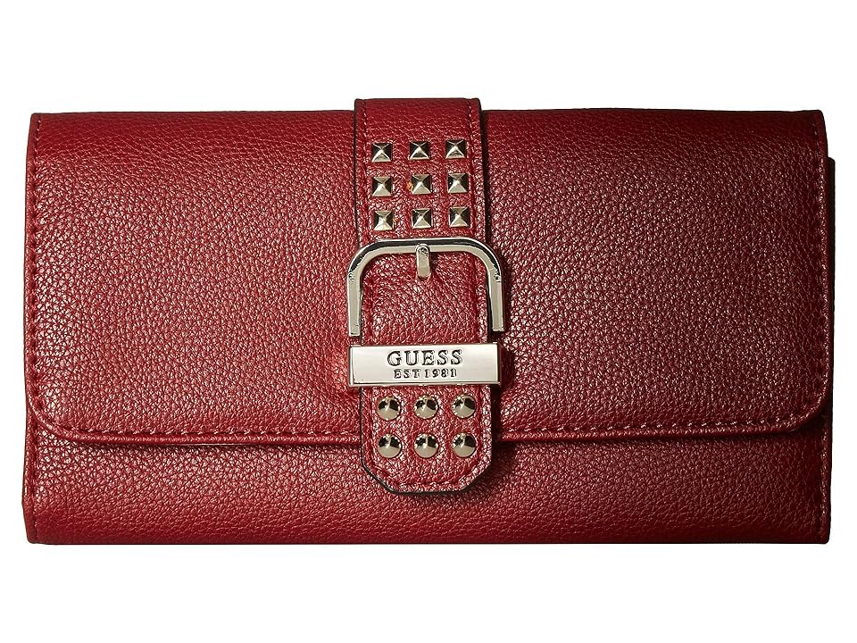 

GUESS Eileen SLG Multi Clutch (Crimson) Handbags, Red