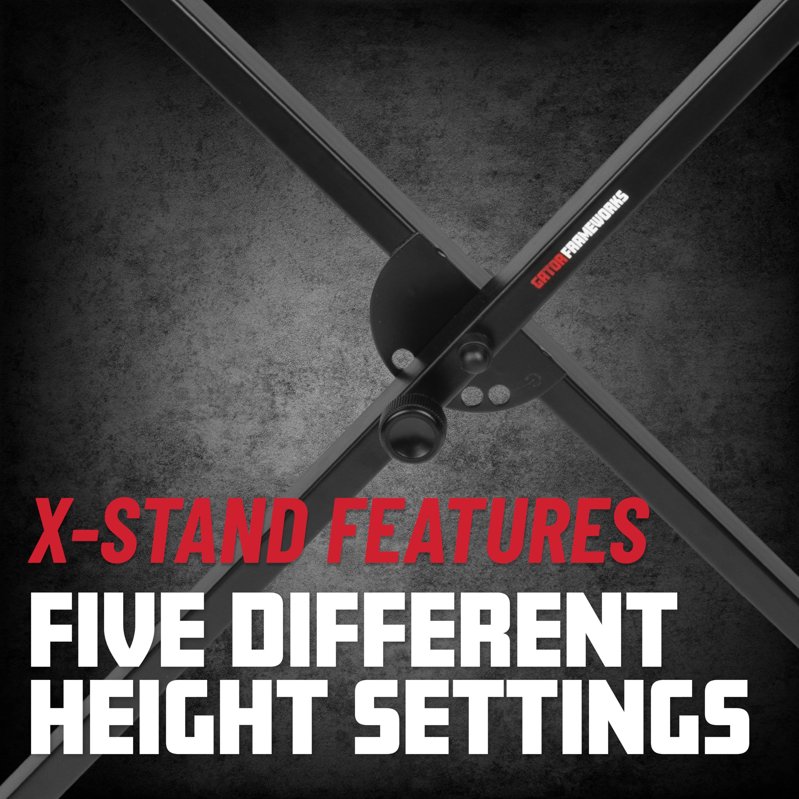 Gator Frameworks Kompakte und klappbare Keyboard-Bank und X-Stand Set; (GFW-KEYBENCH-Set)
