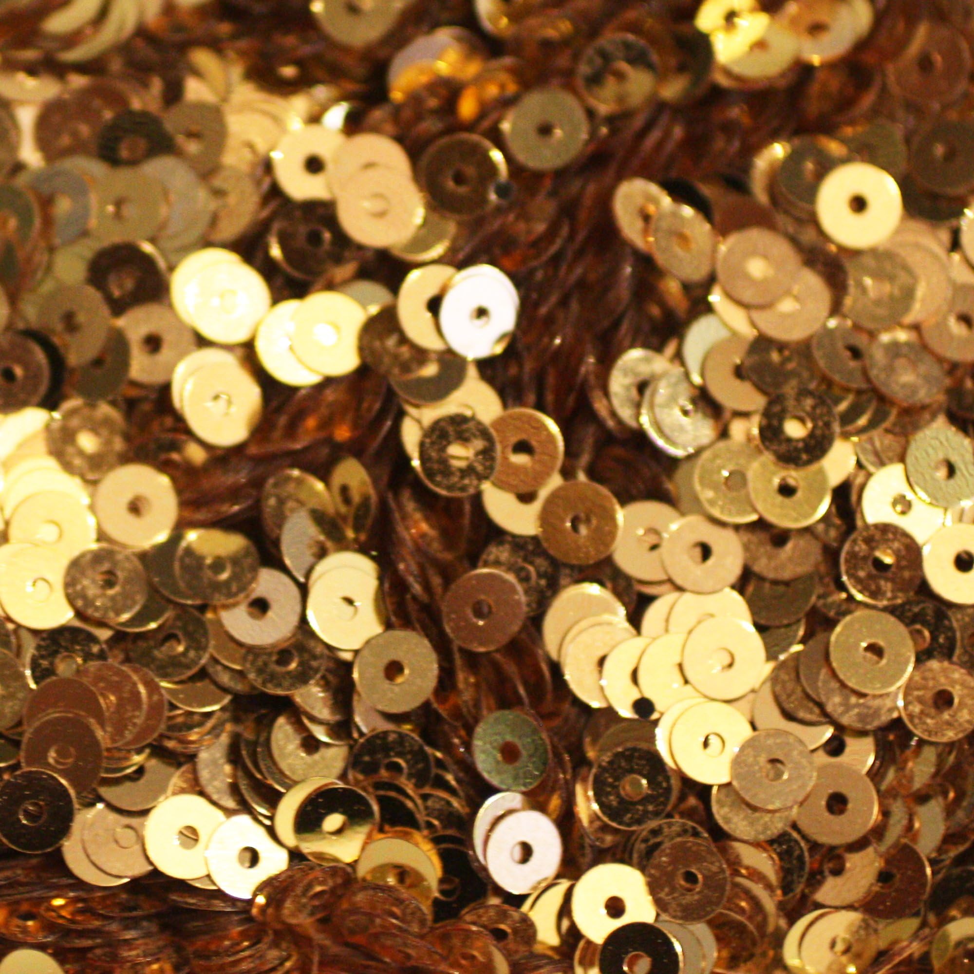 4mm FLAT SEQUINS ~ GOLD ~ Loose sequins for embroidery, applique, arts, crafts, and embellishment. Made in USA