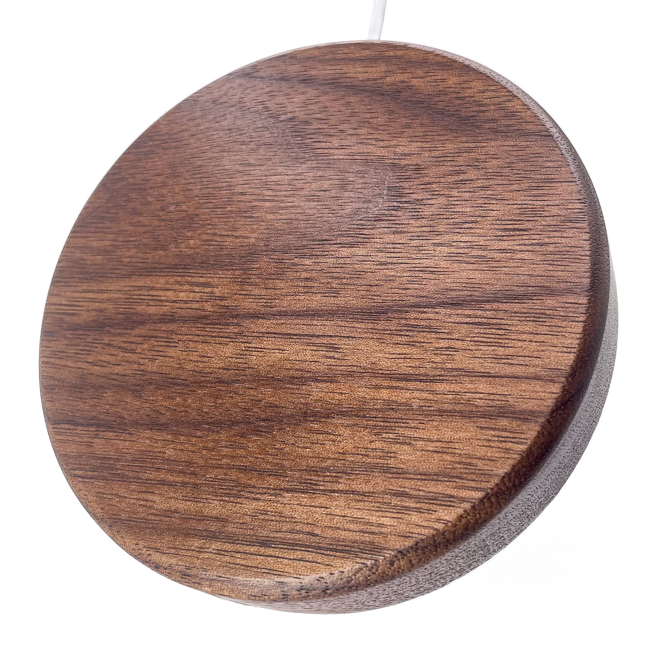 m/38th Walnut Mag-Safe Charger Handmade in The USA | USB-C Magnetic Wooden Wireless Charging Pad for