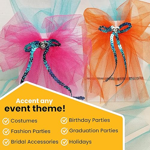 Miniatura 21 de Expo International Tul mate decorativo, tela de tul de poliéster ligero para tutús, disfraces y decoraciones de fiestas, lavable, fácil de usar, 6