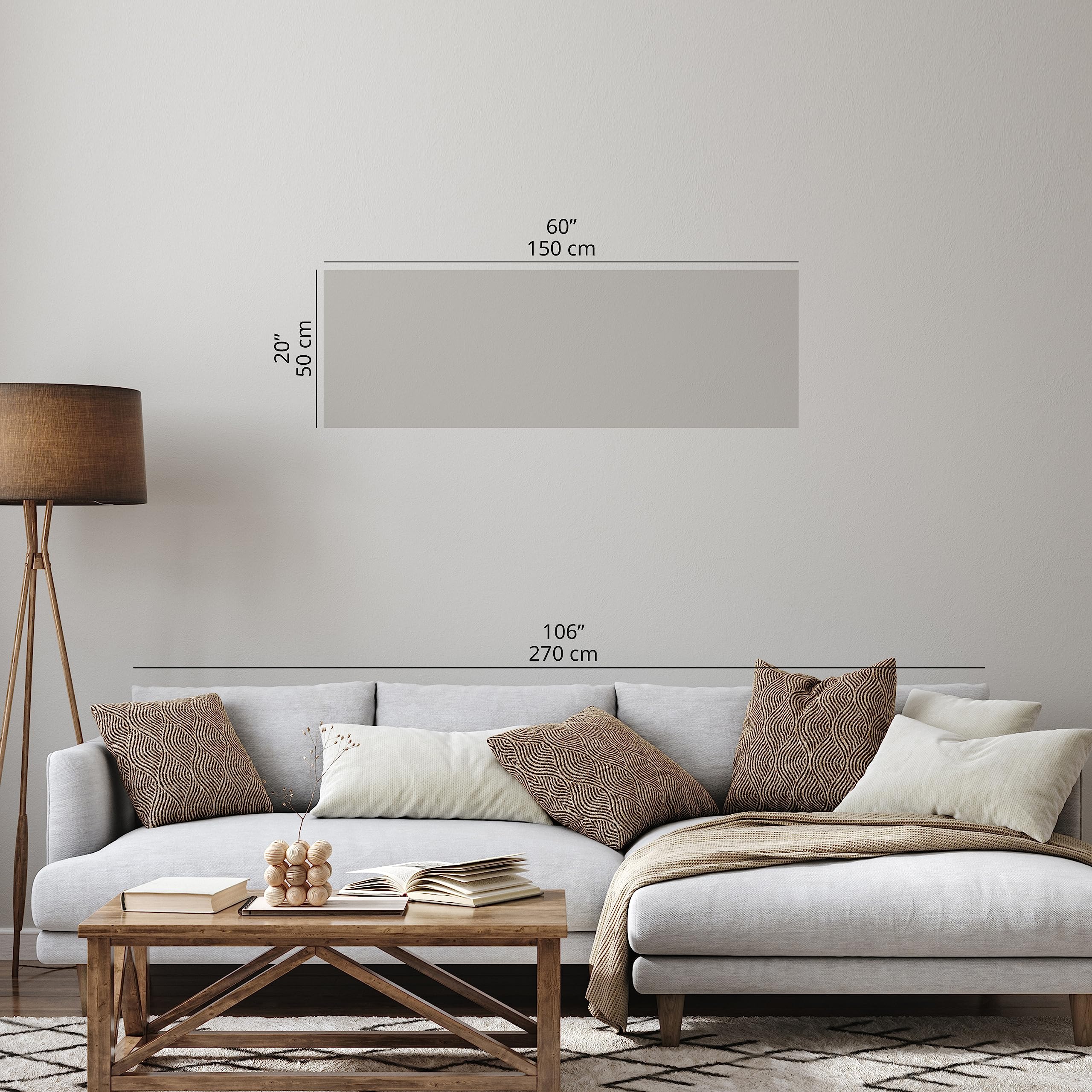 murando - Quadro in Rilievo Muro Astratto Colorato 150x50 cm 1 Pezzo su Tela Strutturata XXL Grande - Quadri Moderni Soggiorno - Stampe da Parete Moderno - Stampa Artistica - Argento a-A-10060-b-a