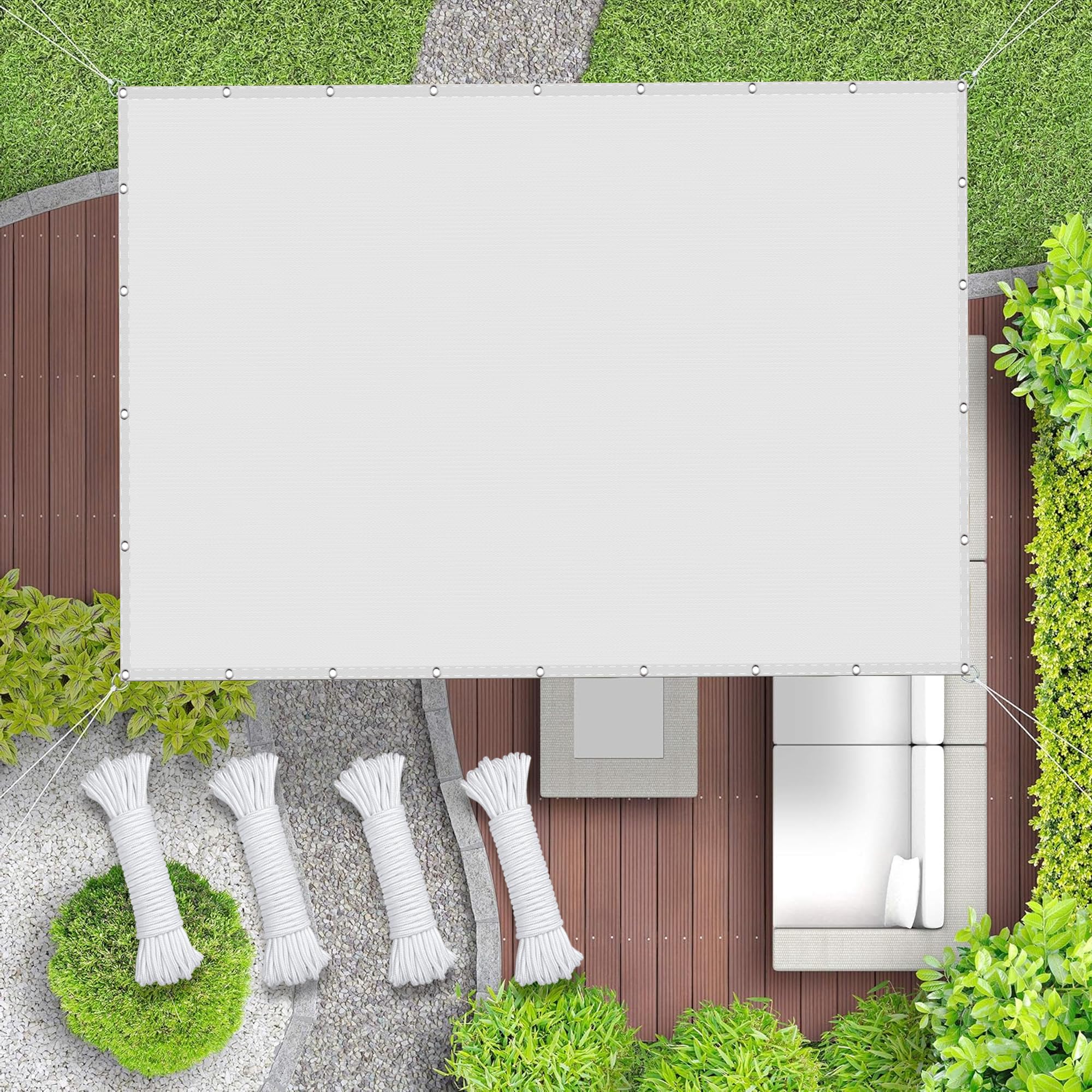 Filet d'ombrage pour pergola protégez vos fleurs et patio du soleil blanc 4.5x7m