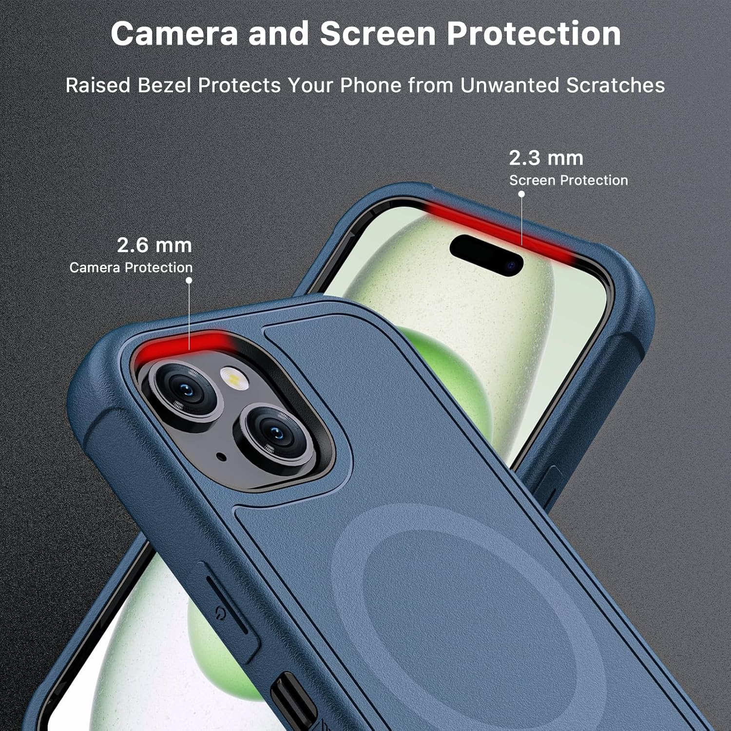 MYBAT PRO Maverick Series iPhone 15 Plus Case – Heavy‑Duty Military Drop Protection, MagSafe Compatible, Built‑in Screen Protector, Removable 360° Belt‑Clip Kickstand, Anti‑Fingerprint Grip