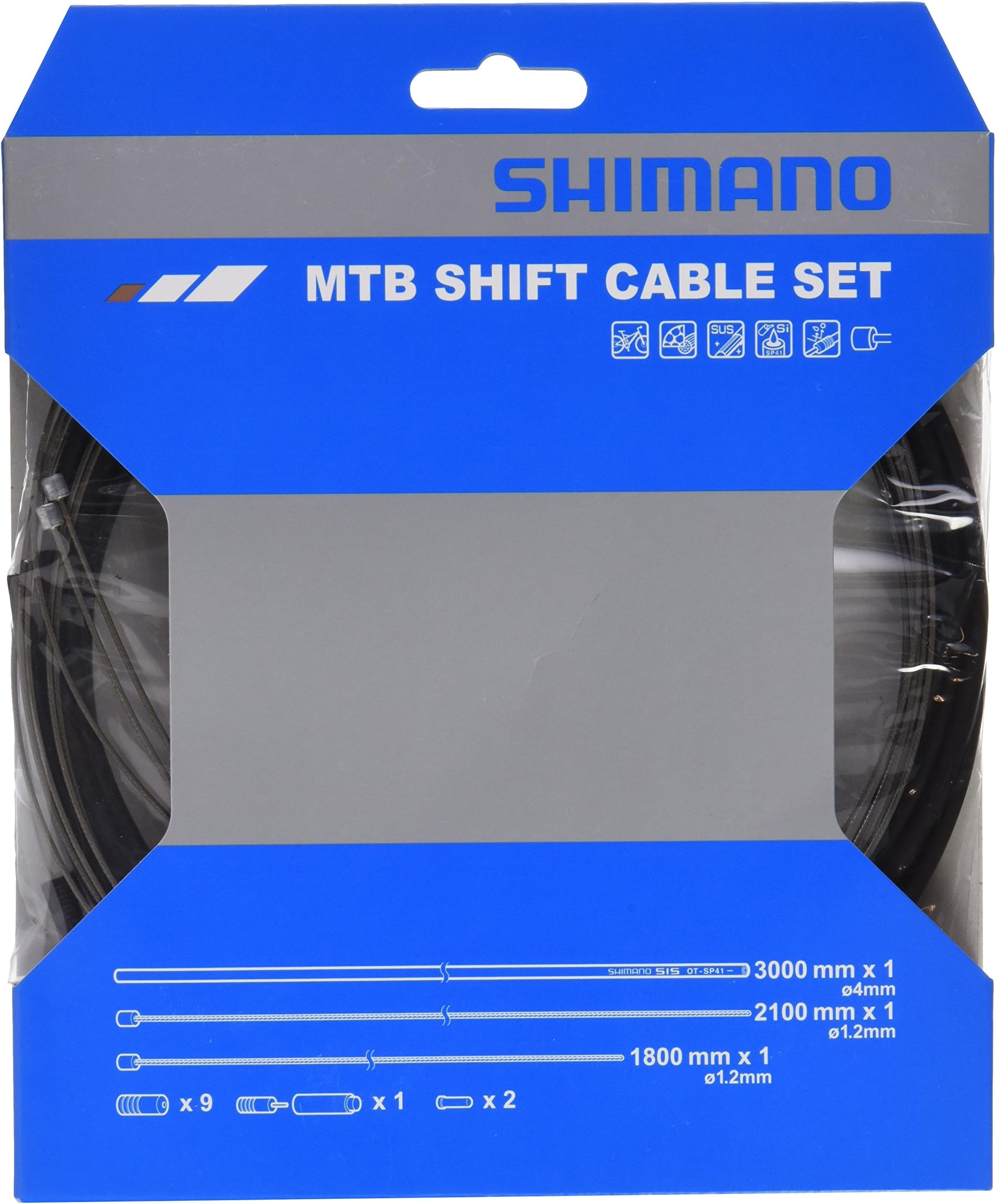 Shimano MTB SUS Bicycle Shift Cable Set (Black)