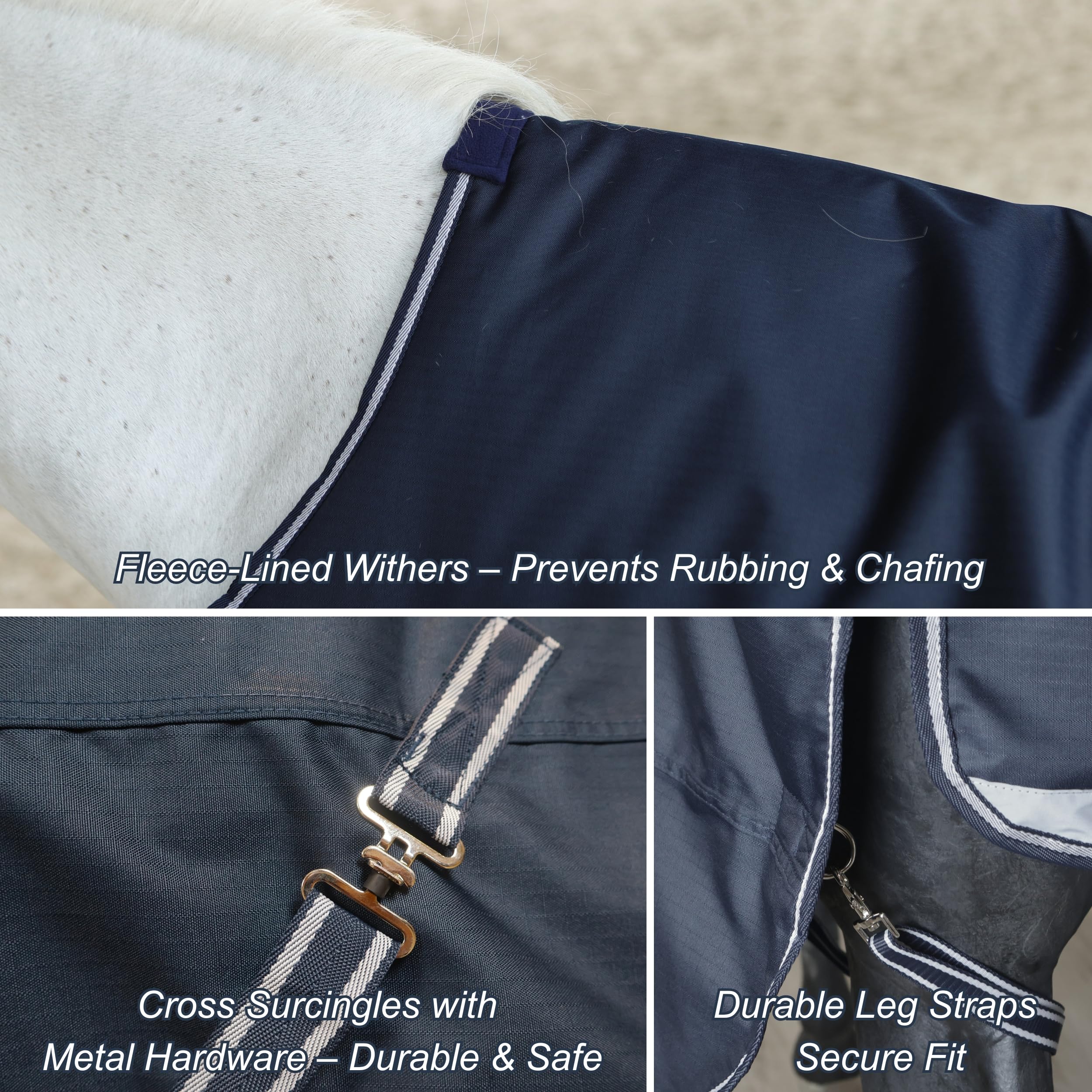 600Denier 3000mm/3000mvp Super Impermeabile & Coperte traspiranti del cavallo per l'inverno