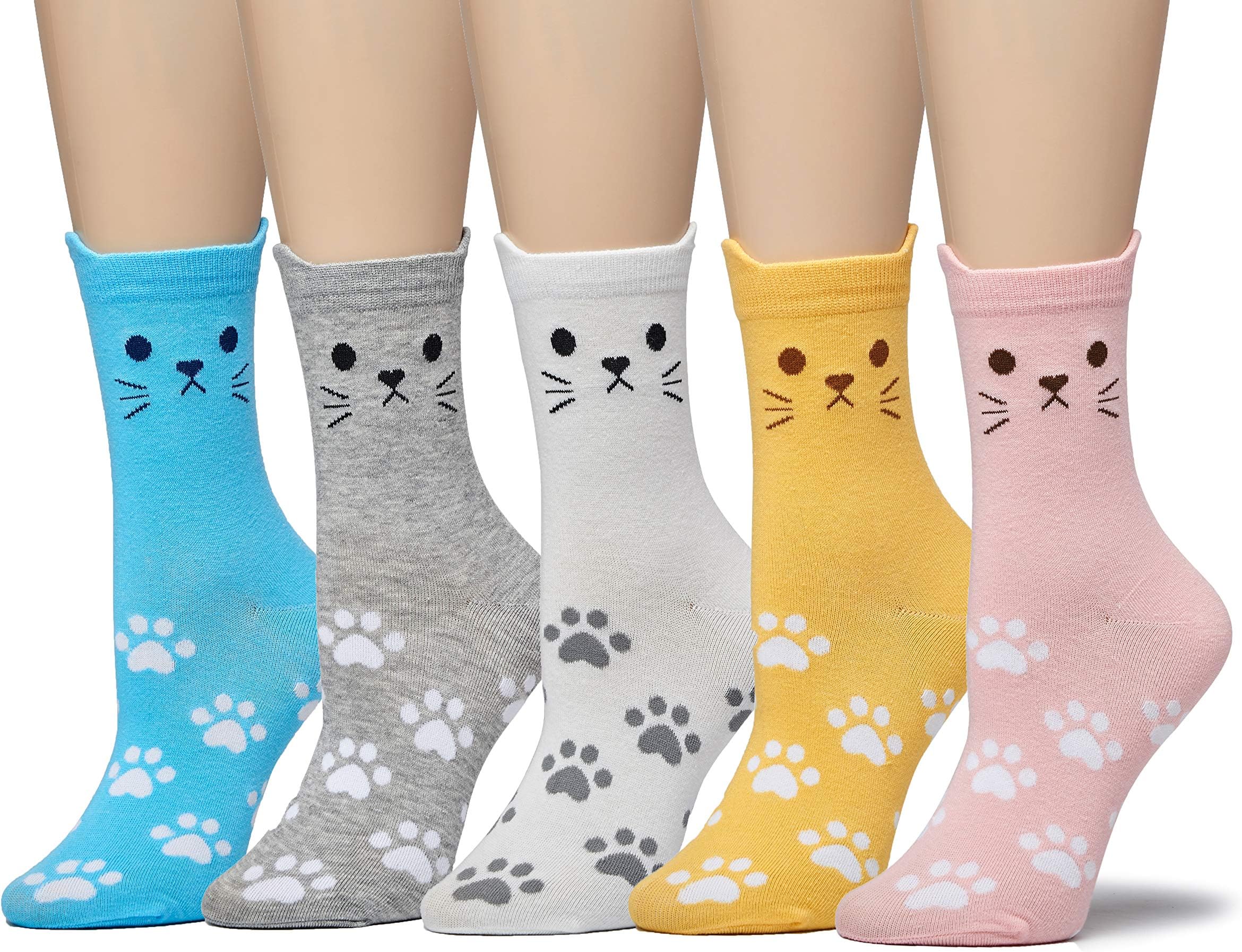 Cute Socks Women Cat: Animal Novelty Socks for Women Girls - Ladies Funny Socks with Gift Box