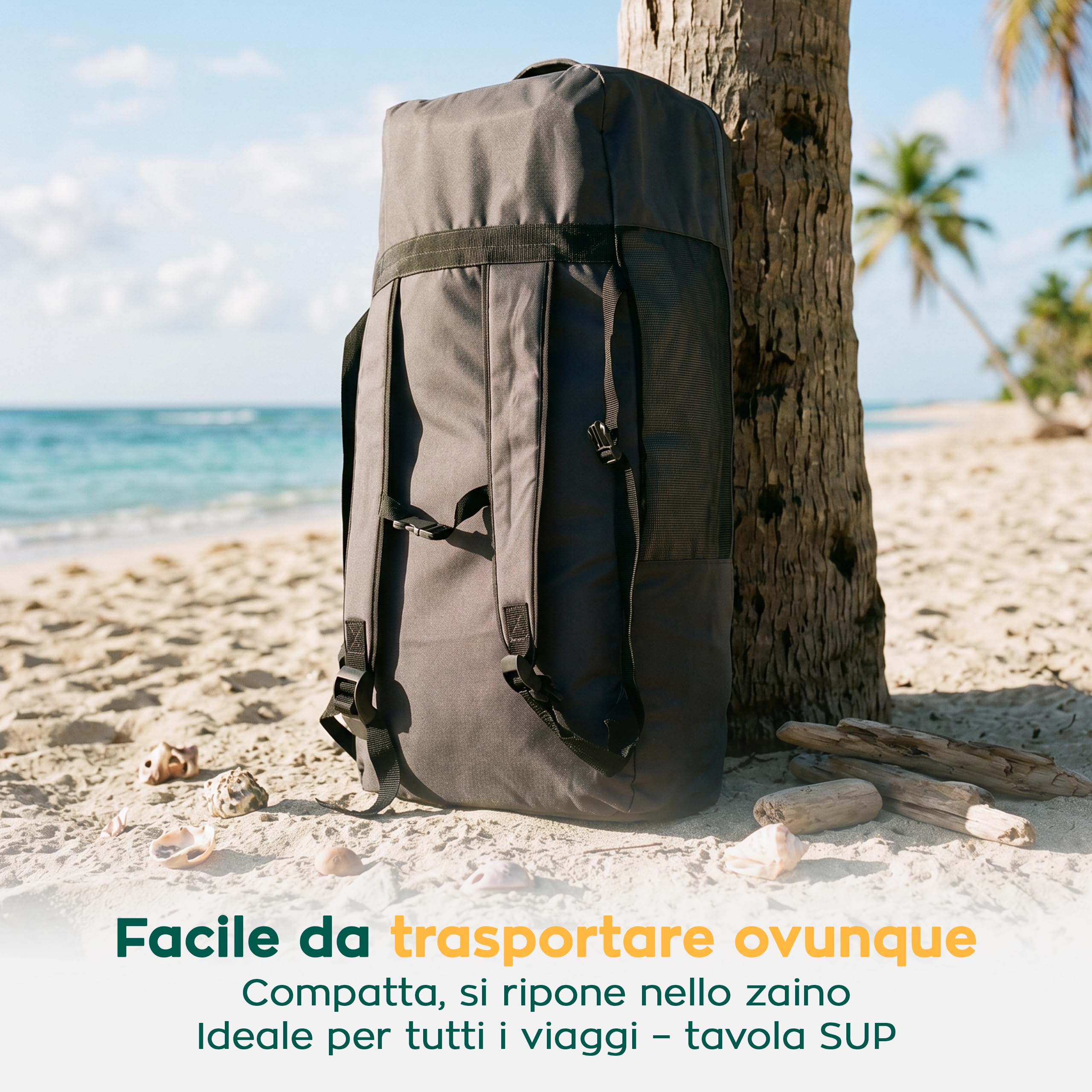 Athler Zander 350 SUP Gonfiabile fino a 180 kg – Set con Sedile Kayak