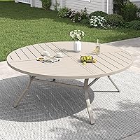 Vista 53 de Mesa de comedor para exterior, mesa cuadrada para terraza con orificio para sombrilla