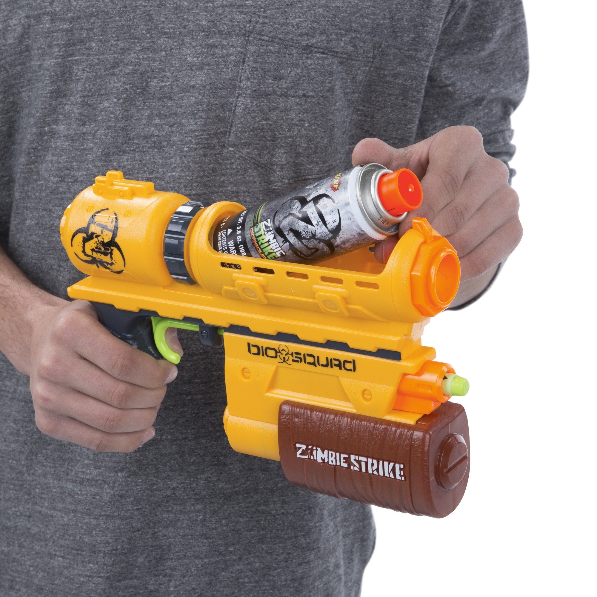 Nerf Zombie Strike トイガン オレンジ/イエロー Nerf Zombie Strike Biosquad Zombie Eraser ZR-100 Blaster : Amazon
