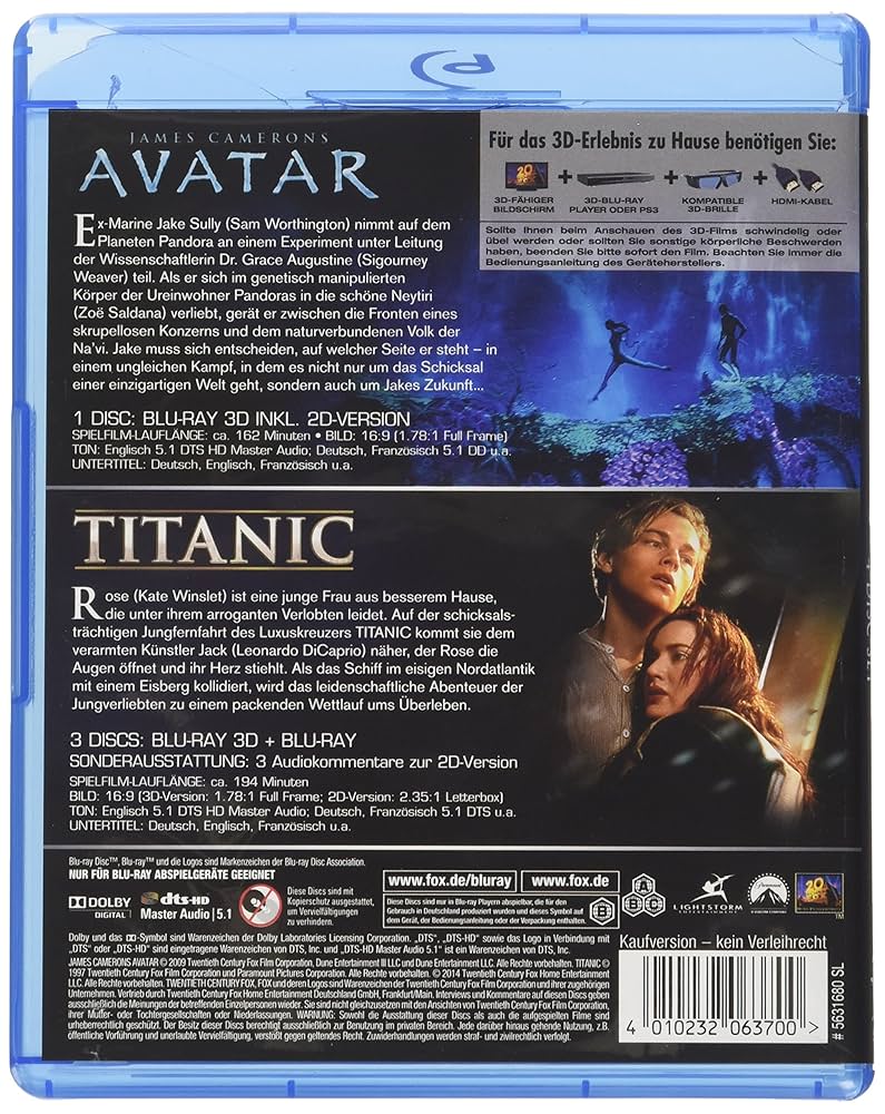 その他 Avatar/Titanic 3d [Blu-ray] [Import] khxv5rg Amazon.co.jp | Avatar / Titanic 3D [Blu-ray] [Import] DVD