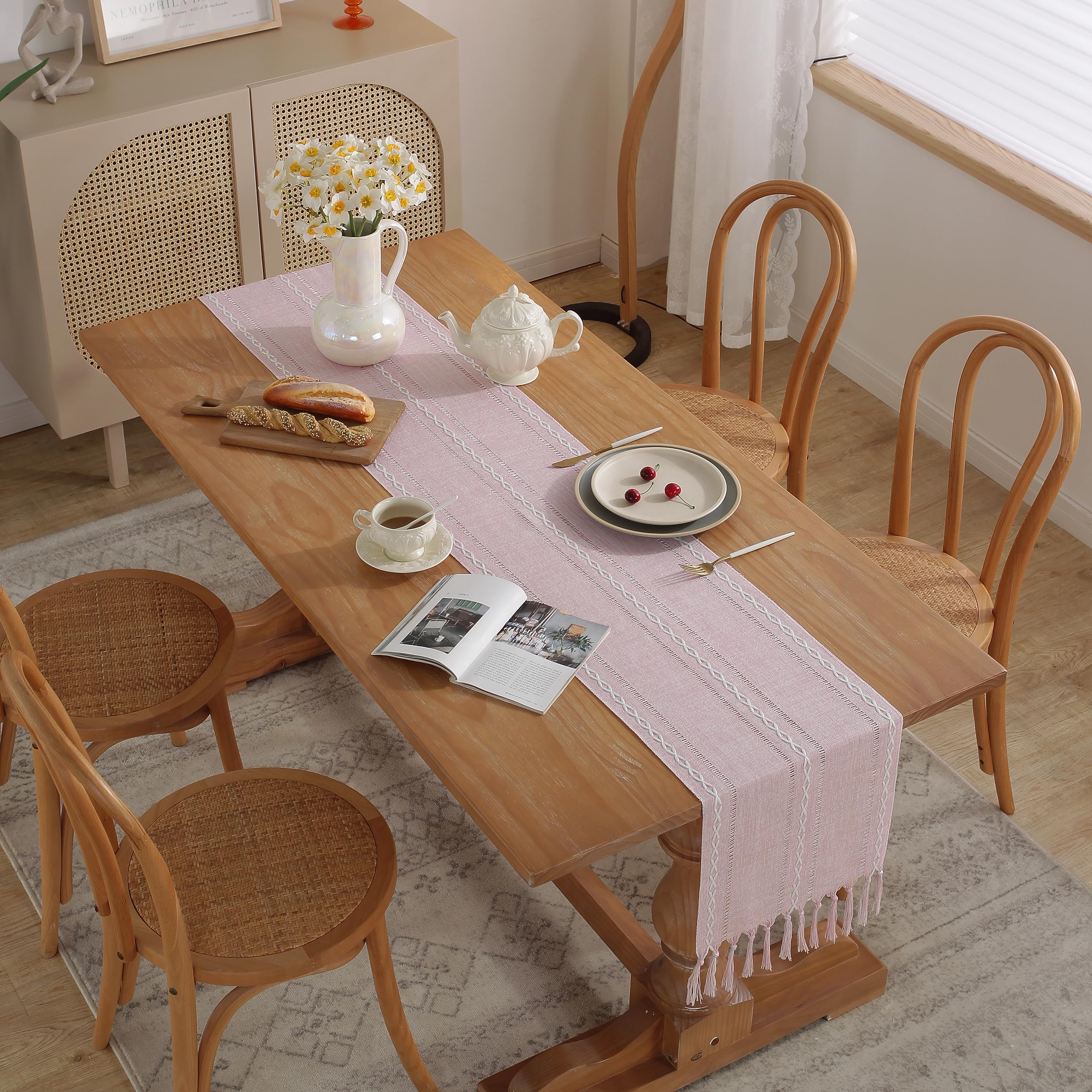 Yicorgard Farmhouse Table Runner Rustic Style 13“ x 36” - Image 3