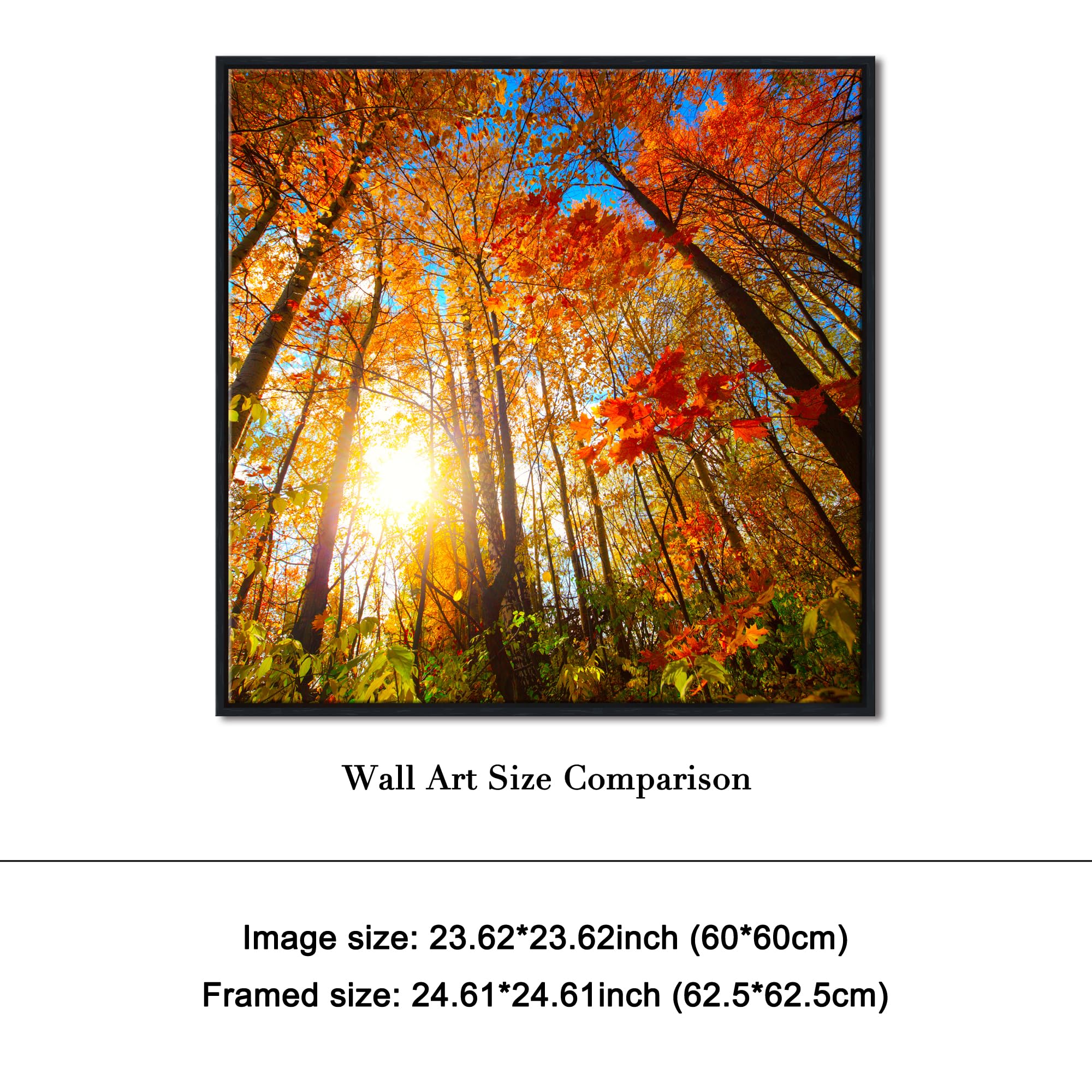 Pyradecor Kunstdruck auf Leinwand, gerahmt, modern, Naturlandschaft, Kunstwerk, letzter Hauch von Sonnenuntergang, Bilder für Wohnzimmer, Schlafzimmer, Heimdekorationen