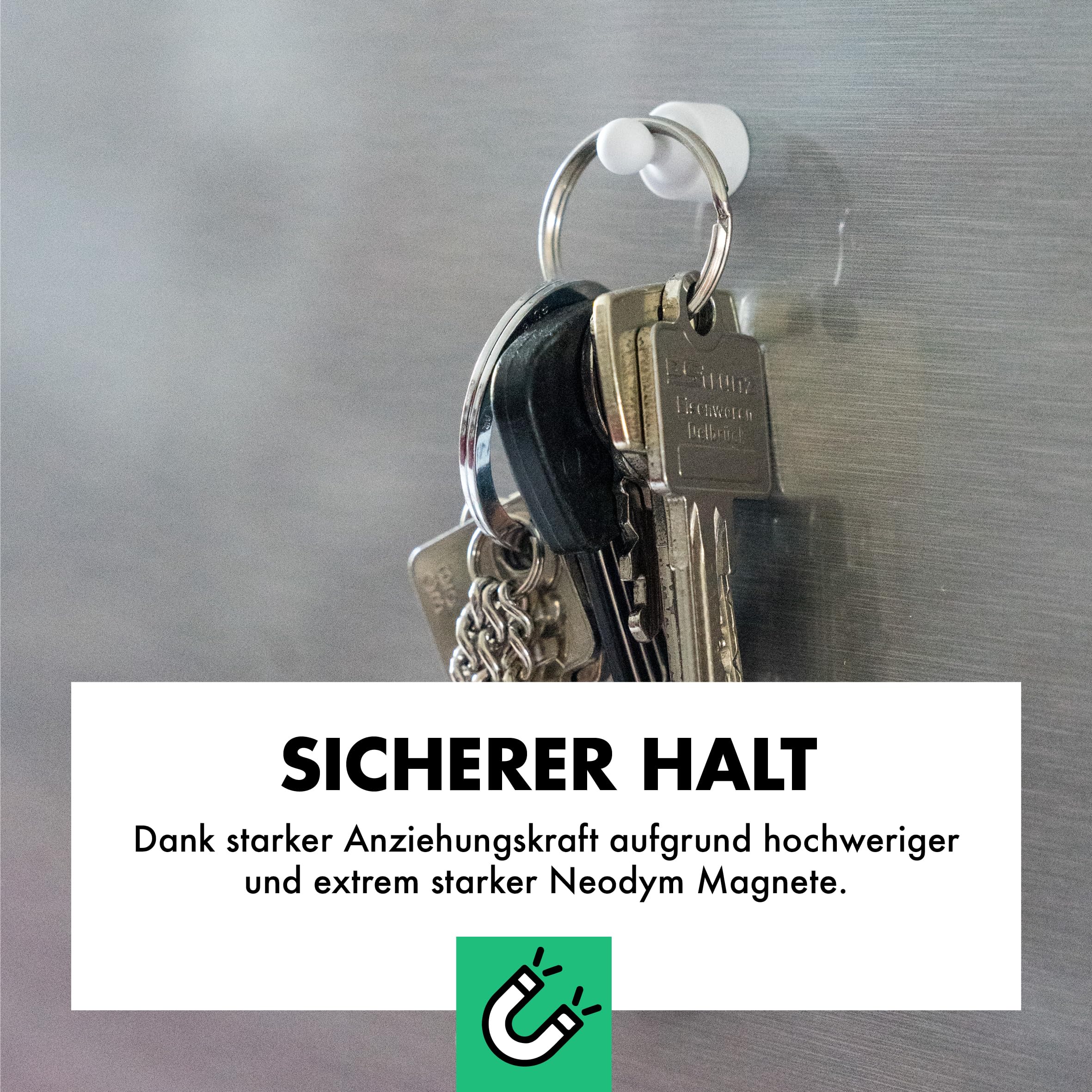 JOAM Neodym Magnete 25er Pack Transparent Weiß - Starke Mini Magnete Für Whiteboard & Kühlschrank | Büro & Haushalt