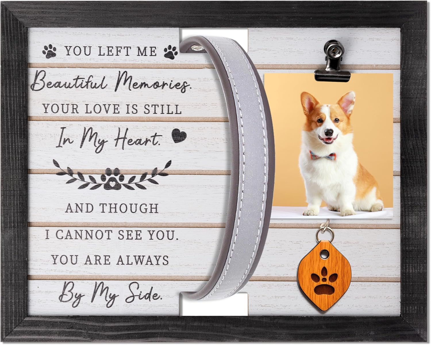 CY2SIDE Pet Memorial Picture Frame Dog Memorial Wooden